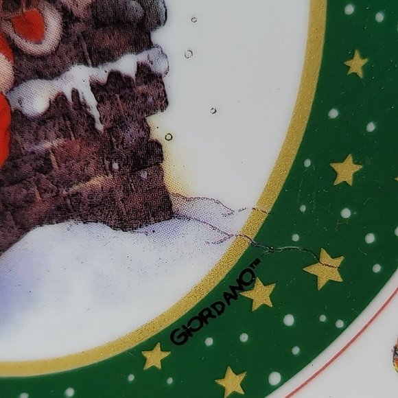 Westwood, Giordano Art Ltd. NYC, Christmas Plate 1997 Decorative Use Only Santa - Picture 5 of 9